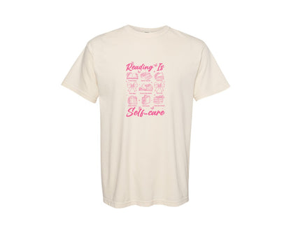 brand:Comfort Colors|color:Ivory|Reading Is Self Care Graphic T-Shirt