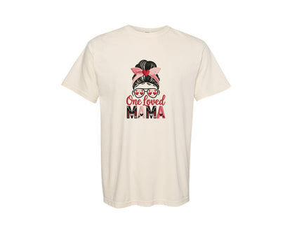 brand:Comfort Colors|color:Ivory|Crochet One Loved Mama Valentine Graphic T-Shirt