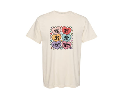 brand:Comfort Colors|color:Ivory|Christian Bible Verse Valentine Graphic T-Shirt