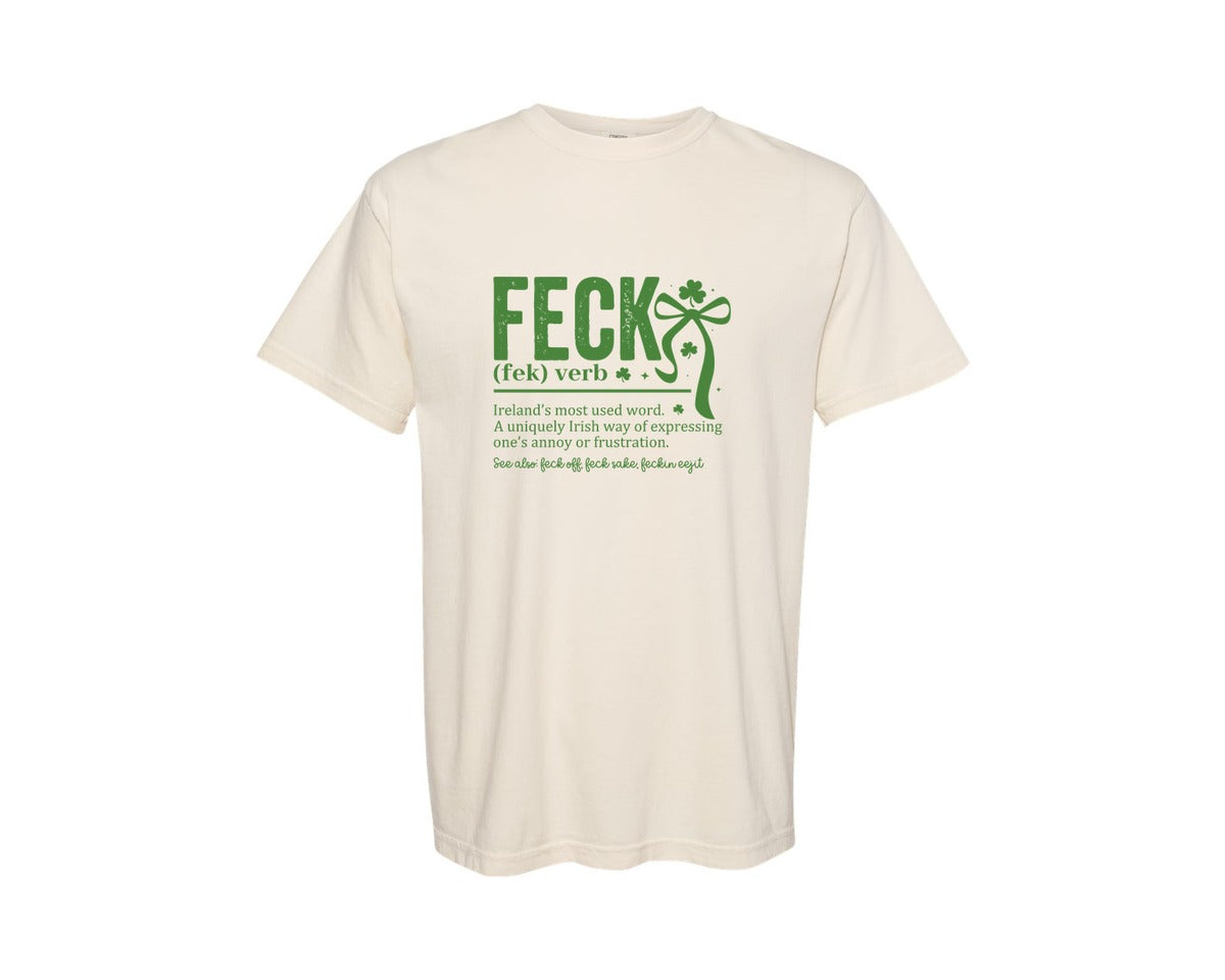 brand:Comfort Colors|color:Ivory|Feck Irish St Patricks 4 Graphic T-Shirt