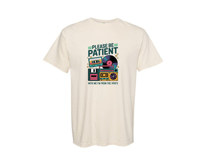 brand:Comfort Colors|color:Ivory|Retro Western Please Be Patient With Me Graphic T-Shirt