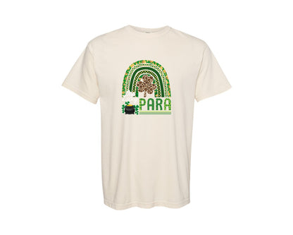 brand:Comfort Colors|color:Ivory|One Lucky Para St Patricks Day Graphic T-Shirt