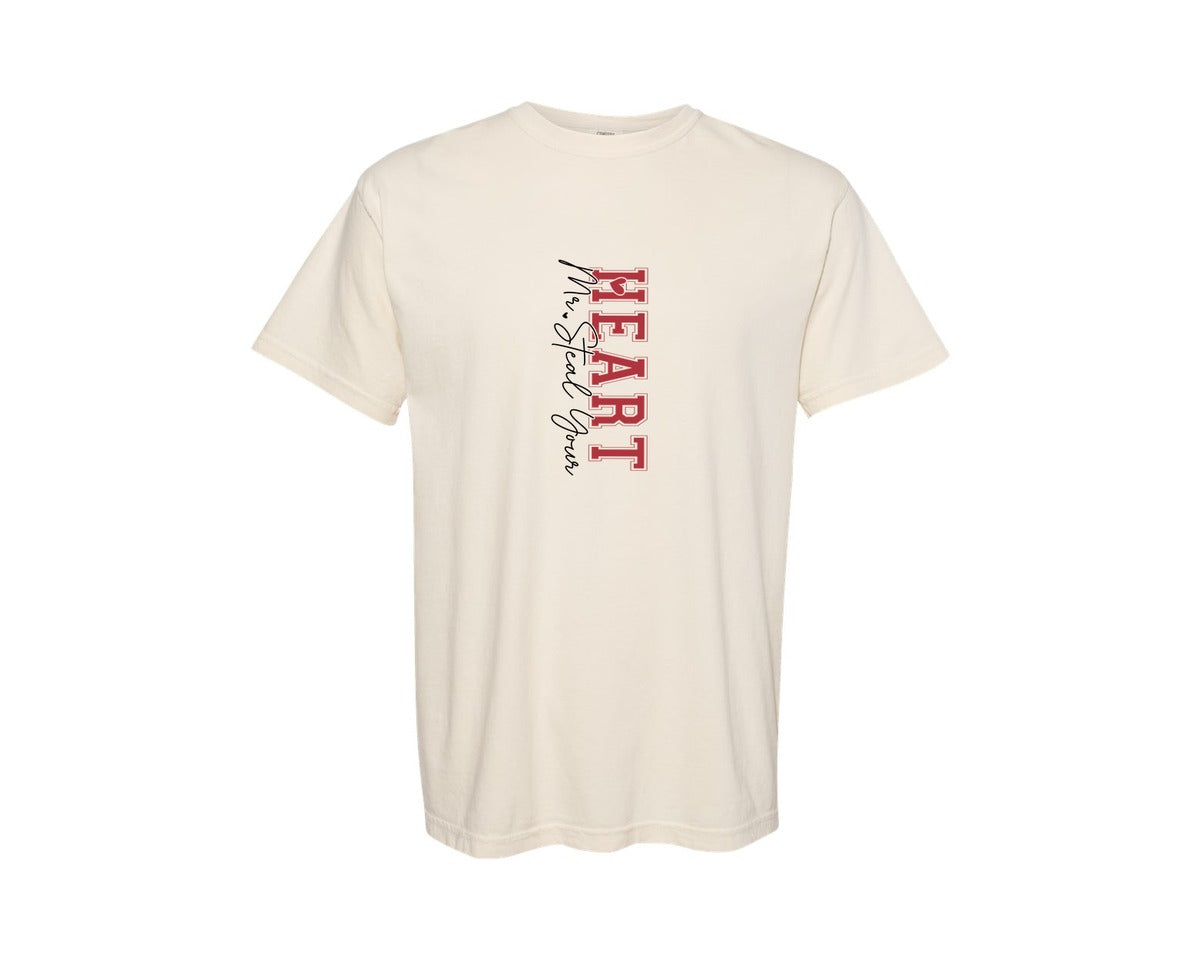 brand:Comfort Colors|color:Ivory|Mr Steal Your Heart Svgvalentines Day Graphic T-Shirt