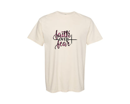 brand:Comfort Colors|color:Ivory|Faith Over Fear Graphic T-Shirt