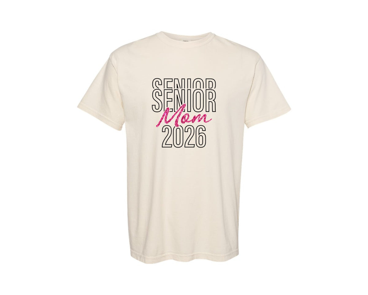 brand:Comfort Colors|color:Ivory|Senior Mom Senior 2026 2 Graphic T-Shirt