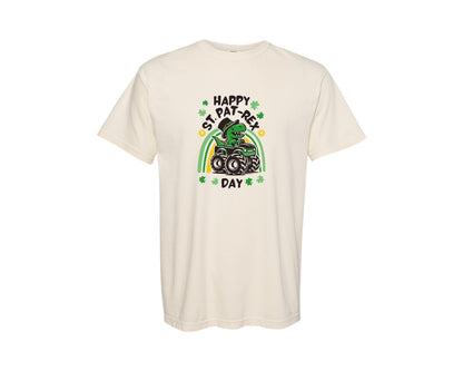 brand:Comfort Colors|color:Ivory|St Patricks Day Dinosaur Graphic T-Shirt