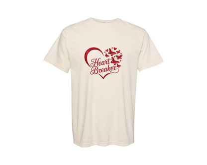 brand:Comfort Colors|color:Ivory|Valentines Day Heart Breaker 6 Graphic T-Shirt