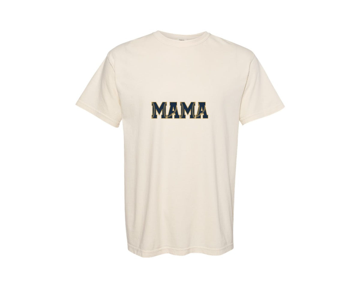 brand:Comfort Colors|color:Ivory|Baseball Mama Graphic Design With Stitch Graphic T-Shirt