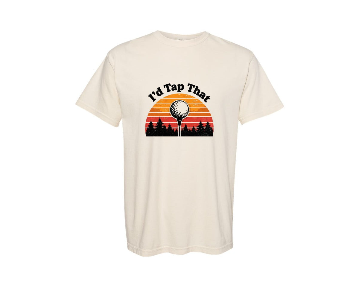brand:Comfort Colors|color:Ivory|Id Tap That Golf T Shirt Design Graphic T-Shirt