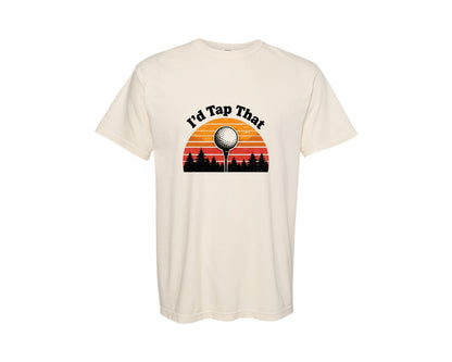 brand:Comfort Colors|color:Ivory|Id Tap That Golf T Shirt Design Graphic T-Shirt