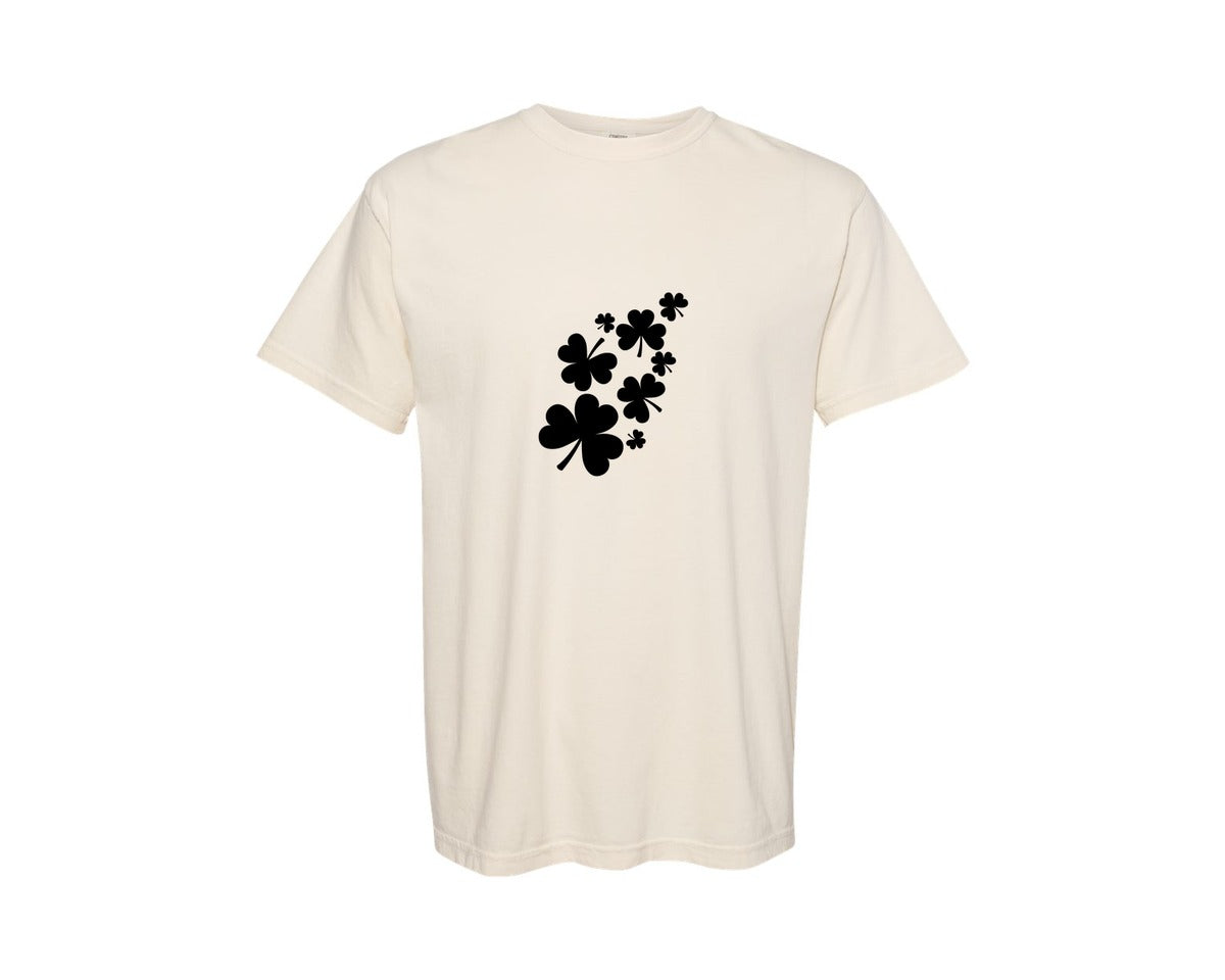 brand:Comfort Colors|color:Ivory|St Patricks Day Shamrock Heart 11 Graphic T-Shirt