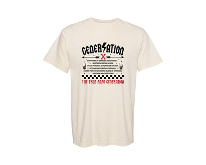 brand:Comfort Colors|color:Ivory|Generation X Fafo Quote Design Graphic T-Shirt