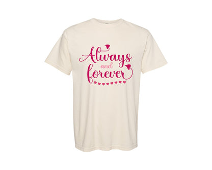 brand:Comfort Colors|color:Ivory|Valentine Sentiments Clip Art Graphic T-Shirt