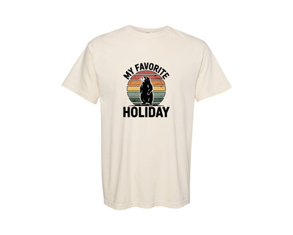 brand:Comfort Colors|color:Ivory|Groundhog Favorite Holiday Graphic T-Shirt