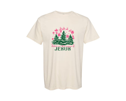 brand:Comfort Colors|color:Ivory|Believe In The Magic Of Jesus Art Xl Graphic T-Shirt