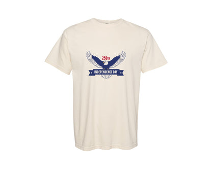 brand:Comfort Colors|color:Ivory|250Th Independence Day Eagle Graphic T-Shirt