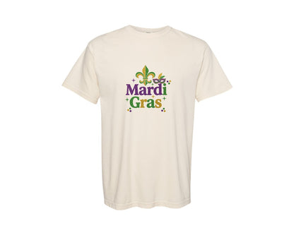brand:Comfort Colors|color:Ivory|Mardi Gras Coquette Pngmardi Gras 2 Graphic T-Shirt