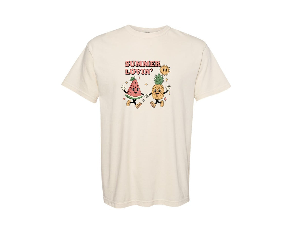 brand:Comfort Colors|color:Ivory|Summer Lovin Fruit T Shirt For Women Graphic T-Shirt