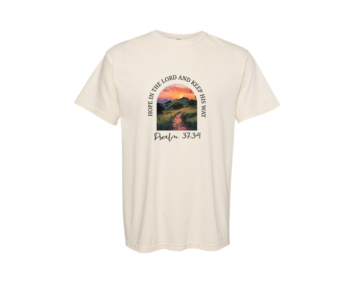 brand:Comfort Colors|color:Ivory|Christian Bible Verse Psalm 3734 Graphic T-Shirt