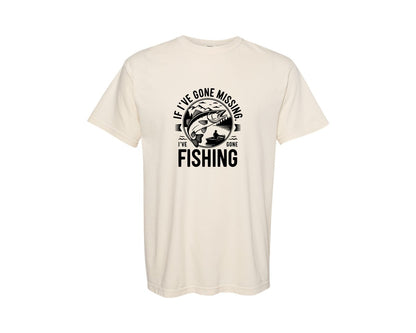 brand:Comfort Colors|color:Ivory|If Ive Gone Missing Ive Gone Fishing T Graphic T-Shirt