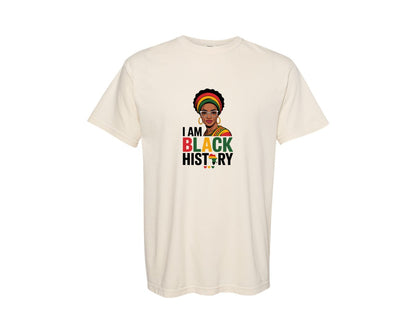 brand:Comfort Colors|color:Ivory|I Am Black History Woman Art Graphic T-Shirt