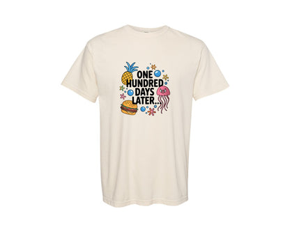 brand:Comfort Colors|color:Ivory|One Hundred Days Later 100 Days Desi Graphic T-Shirt