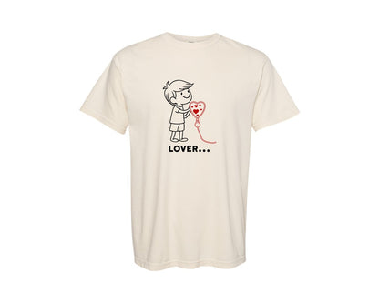 brand:Comfort Colors|color:Ivory|Valentines Day Couple Mug Design 2 Graphic T-Shirt