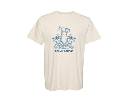 brand:Comfort Colors|color:Ivory|Tropical Mood T Shirt Design Graphic T-Shirt