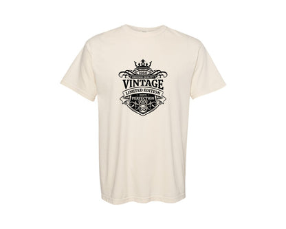 brand:Comfort Colors|color:Ivory|Vintage 1960 Happy 65Th Birthday Graphic T-Shirt