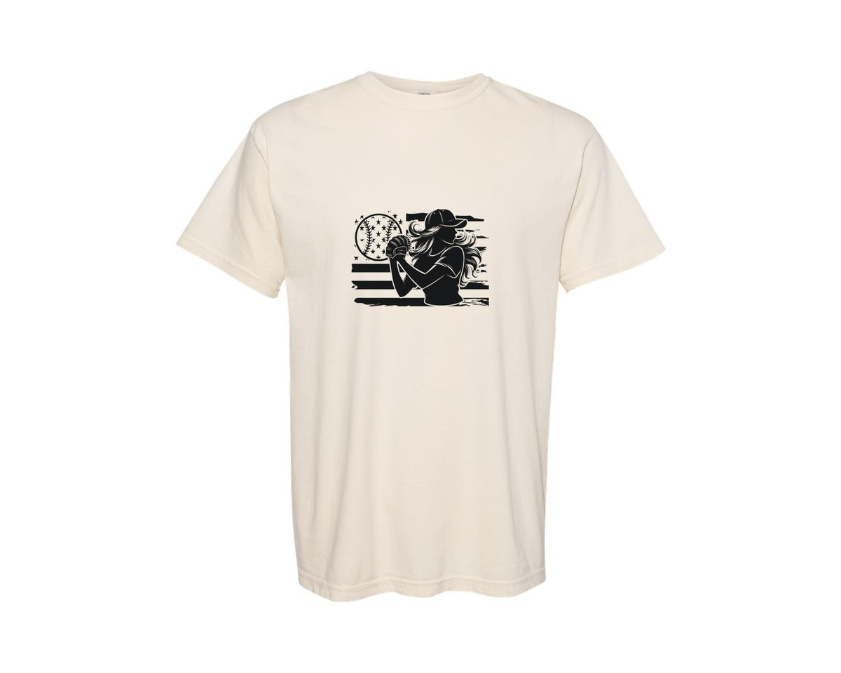 brand:Comfort Colors|color:Ivory|Baseball Player Mothers Day 2 Graphic T-Shirt
