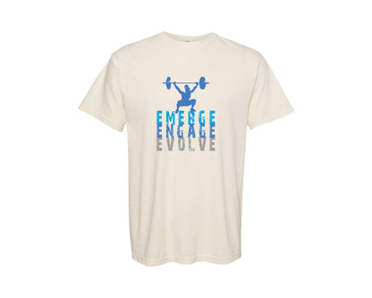 brand:Comfort Colors|color:Ivory|Emerge Engage Evolve 2 Graphic T-Shirt