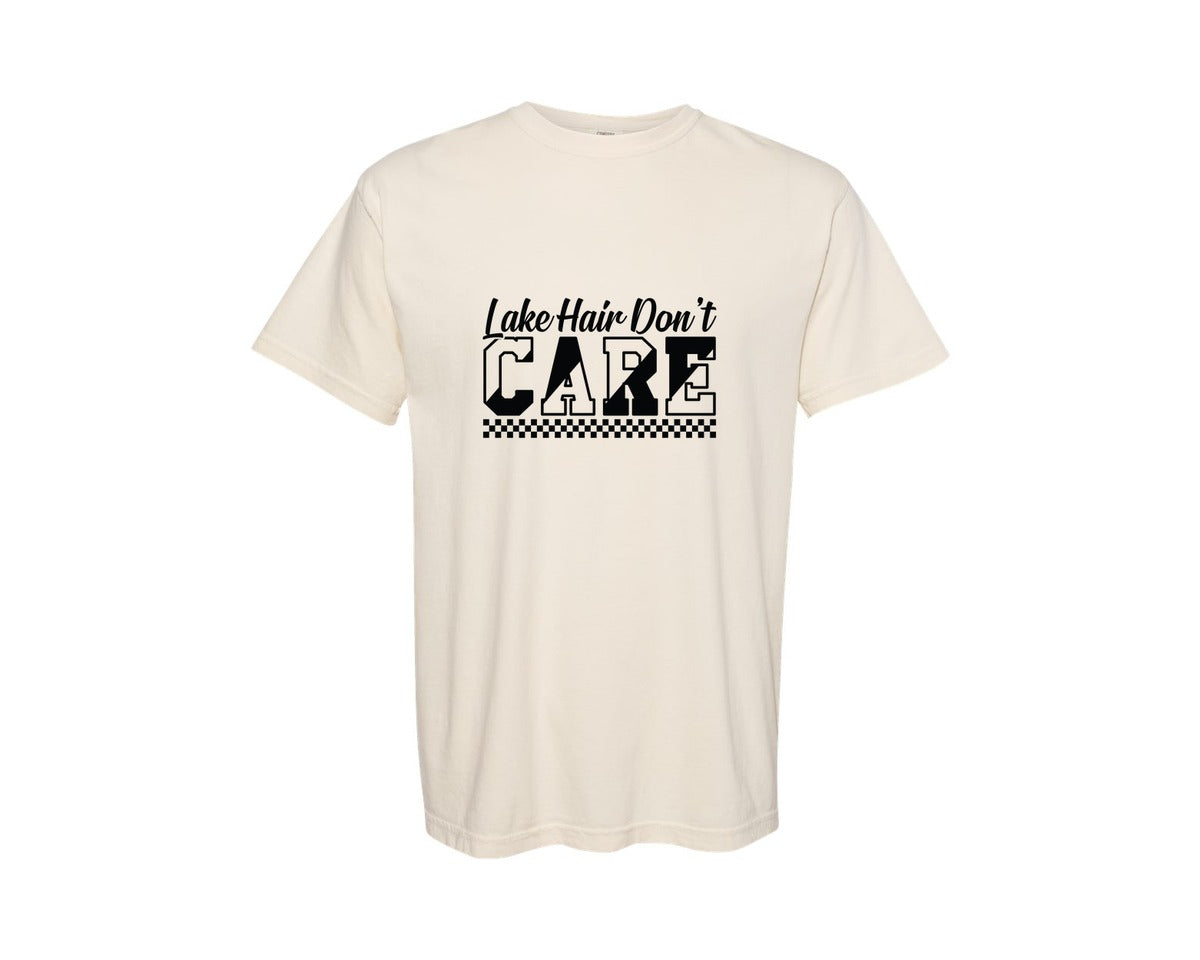 brand:Comfort Colors|color:Ivory|Lake Hair Dont Care 16 Graphic T-Shirt
