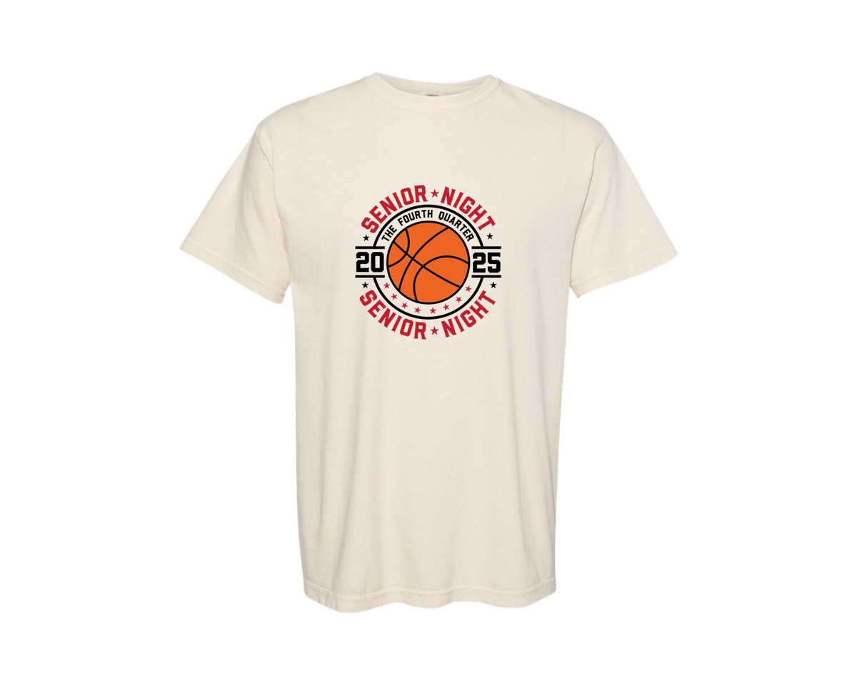 brand:Comfort Colors|color:Ivory|Basketball Senior Night 2025 Graphic T-Shirt