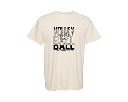 brand:Comfort Colors|color:Ivory|Volleyball Mom Volleyball Graphic T-Shirt