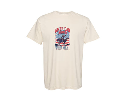 brand:Comfort Colors|color:Ivory|American Cowboy Wild West Vintage Graphic T-Shirt