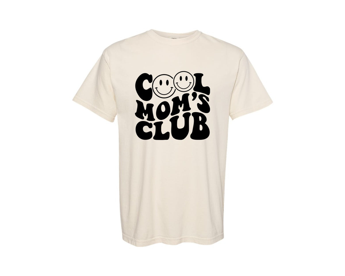 brand:Comfort Colors|color:Ivory|Cool Moms Club Wavy 2 Graphic T-Shirt