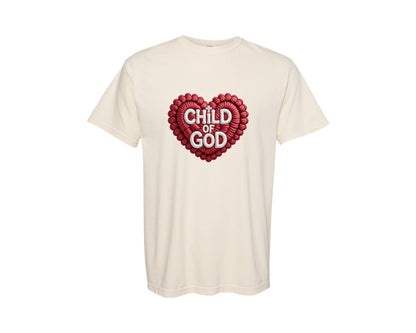 brand:Comfort Colors|color:Ivory|Crochet Christian Valentine 2 Graphic T-Shirt