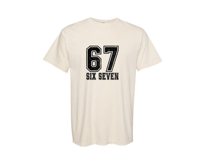 brand:Comfort Colors|color:Ivory|6 7 Six Seven 6 7 Funny Meme Saying 2 Graphic T-Shirt
