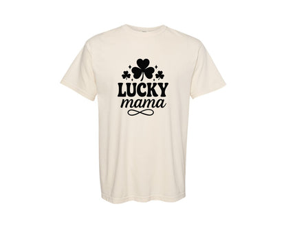 brand:Comfort Colors|color:Ivory|Lucky Mama St Patricks Day 2 Graphic T-Shirt