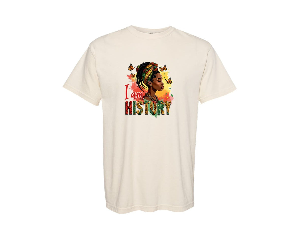 brand:Comfort Colors|color:Ivory|I Am Black History Afro Girl 2 Graphic T-Shirt