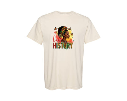 brand:Comfort Colors|color:Ivory|I Am Black History Afro Girl 2 Graphic T-Shirt