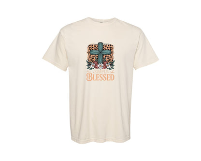 brand:Comfort Colors|color:Ivory|Simply Blessed Christian Faith 2 Graphic T-Shirt