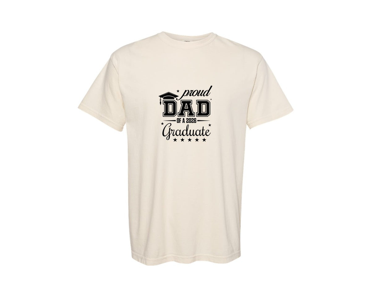 brand:Comfort Colors|color:Ivory|Proud Dad Of A 2026 Graduate 2 Graphic T-Shirt
