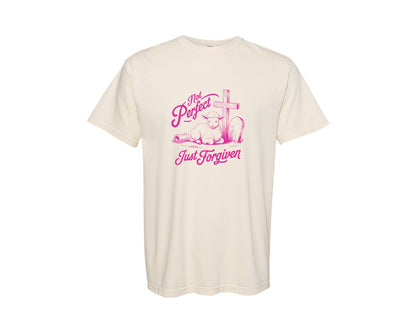 brand:Comfort Colors|color:Ivory|Not Perfect Just Forgiven Design 18 Graphic T-Shirt
