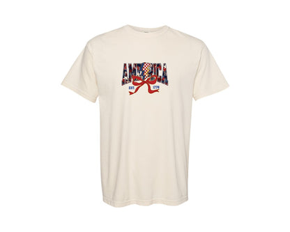 brand:Comfort Colors|color:Ivory|America Coquette Usa Graphic T-Shirt