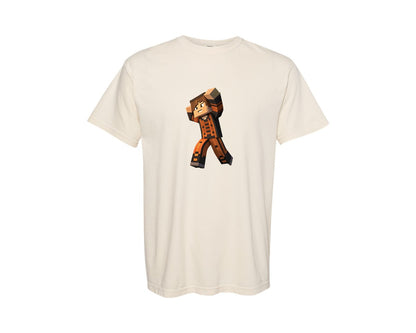 brand:Comfort Colors|color:Ivory|Minecraft Boy Dabbing Halloween 14 Graphic T-Shirt