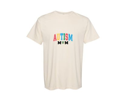 brand:Comfort Colors|color:Ivory|Autism Mom Autism Day Graphic T-Shirt