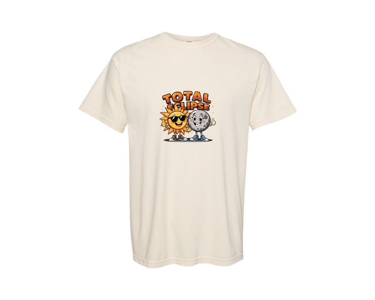 brand:Comfort Colors|color:Ivory|Eclipse Cartoon T Shirt Design Graphic T-Shirt