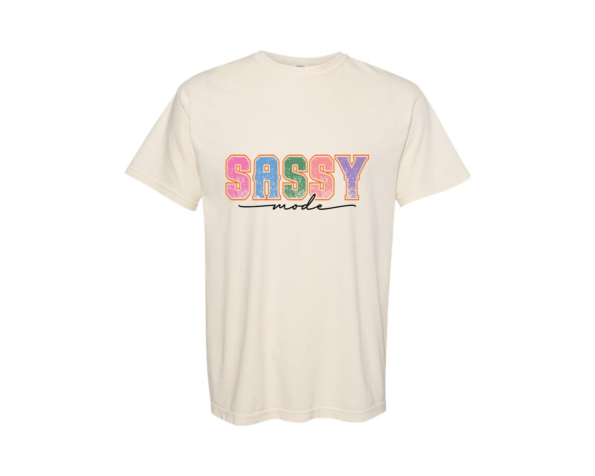 brand:Comfort Colors|color:Ivory|Sassy Mode Sassy Graphic T-Shirt