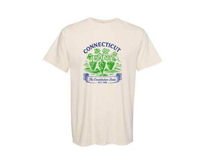 brand:Comfort Colors|color:Ivory|Connecticut The Constitution State Graphic T-Shirt